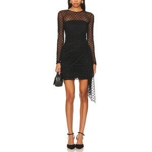 Amanda Uprichard 'Jasmine' Black Mini Dress Size XS